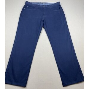 Peter Millar Pants Men 34 Blue Ultimate Sateen 5-Pocket Straight Leg Golf ME0B39